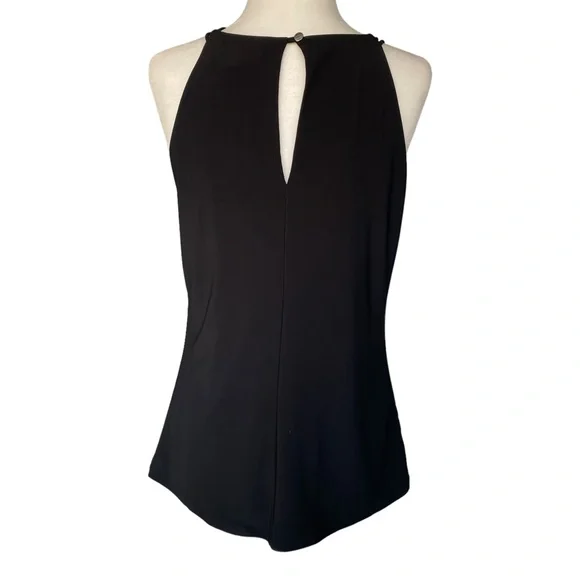 White House Black Market Black Studded Tank Blouse Small - Picture 6 of 14